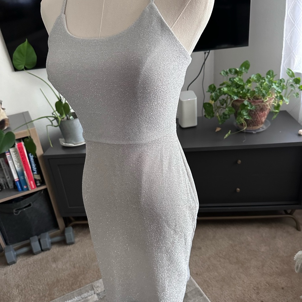 Elegant Silver Women's Dress